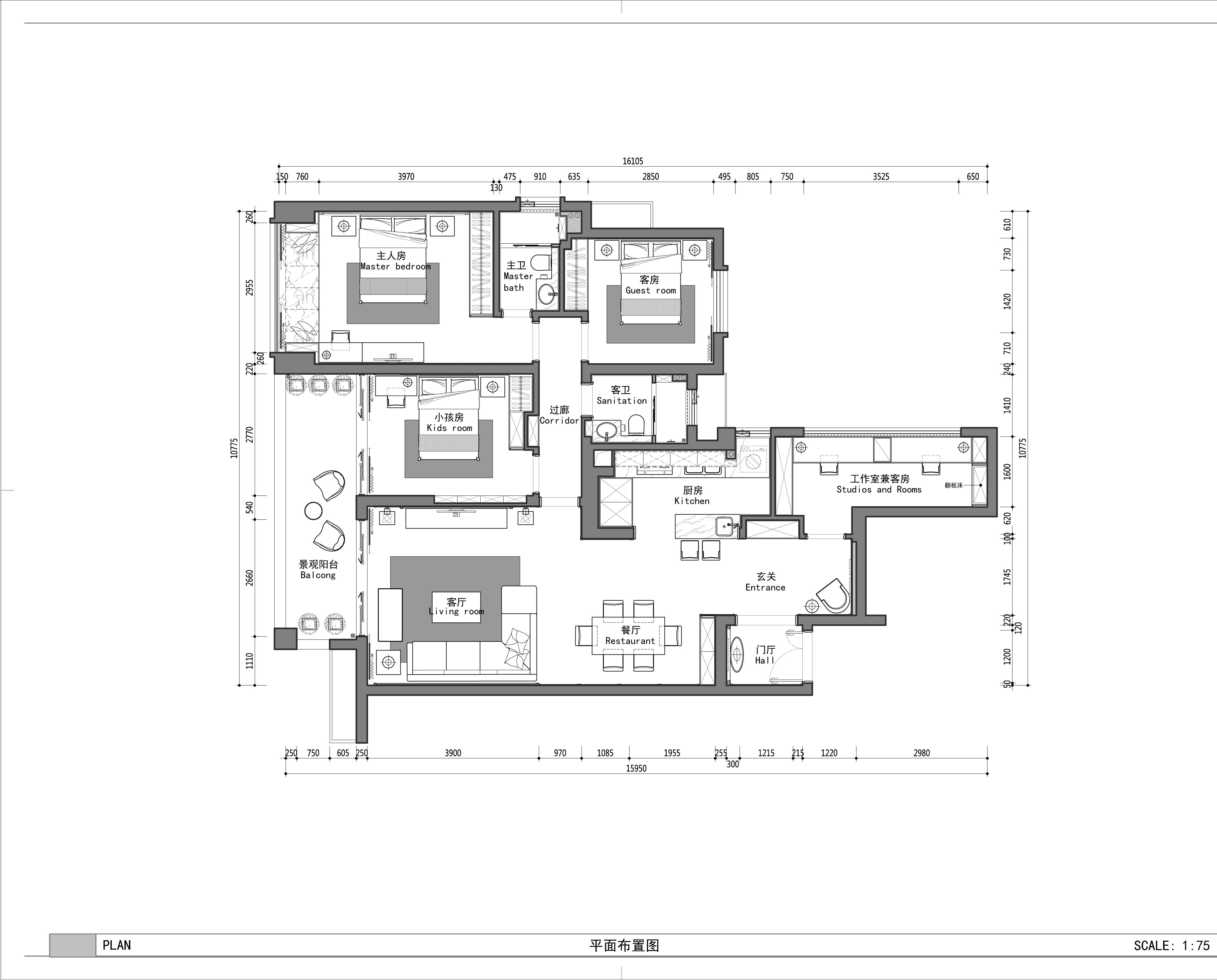 禅韵空间设计  石湾双城峰景样板房 都市禅风-13