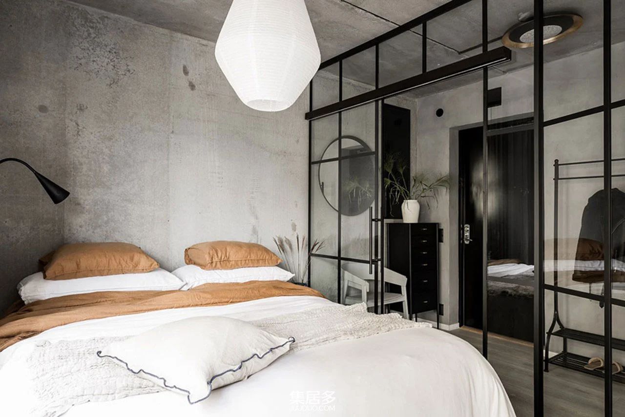 混凝土墙的斯堪的纳维亚小型公寓丨瑞典-18