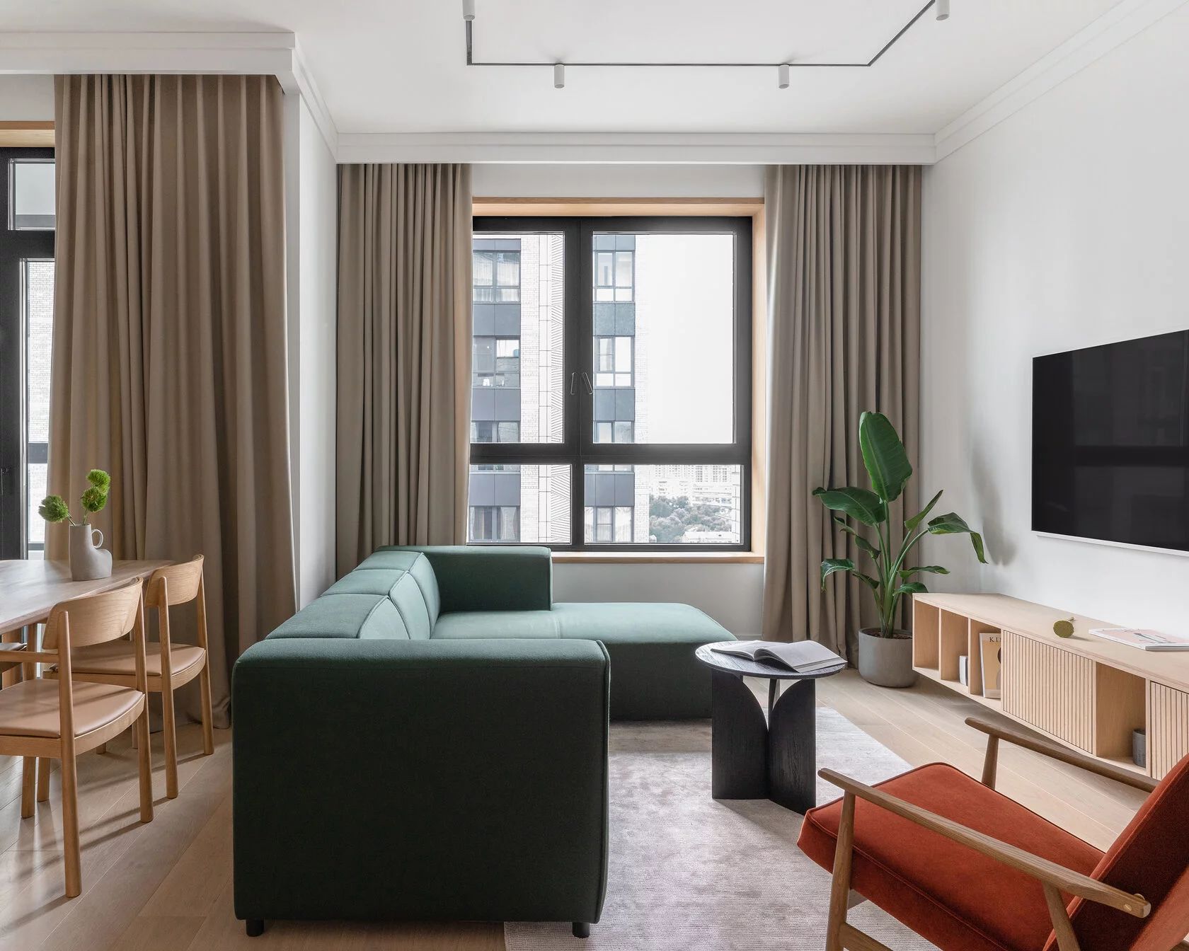 66㎡一居室,用一抹绿点亮整个空间丨俄罗斯莫斯科丨BUREAUSLOVO-9