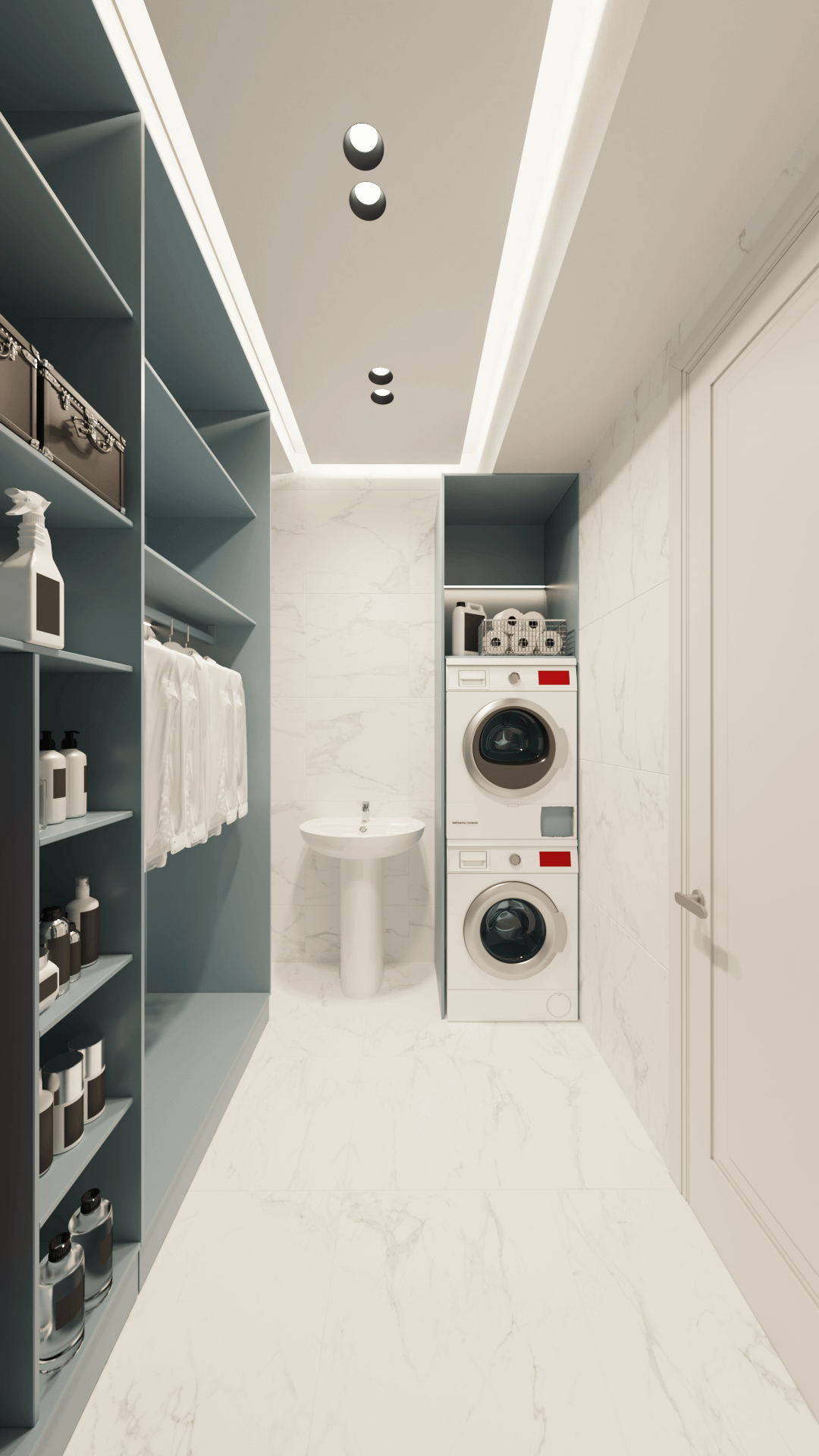 170㎡浅色系公寓设计 方寸之间，皆是雅韵！-18