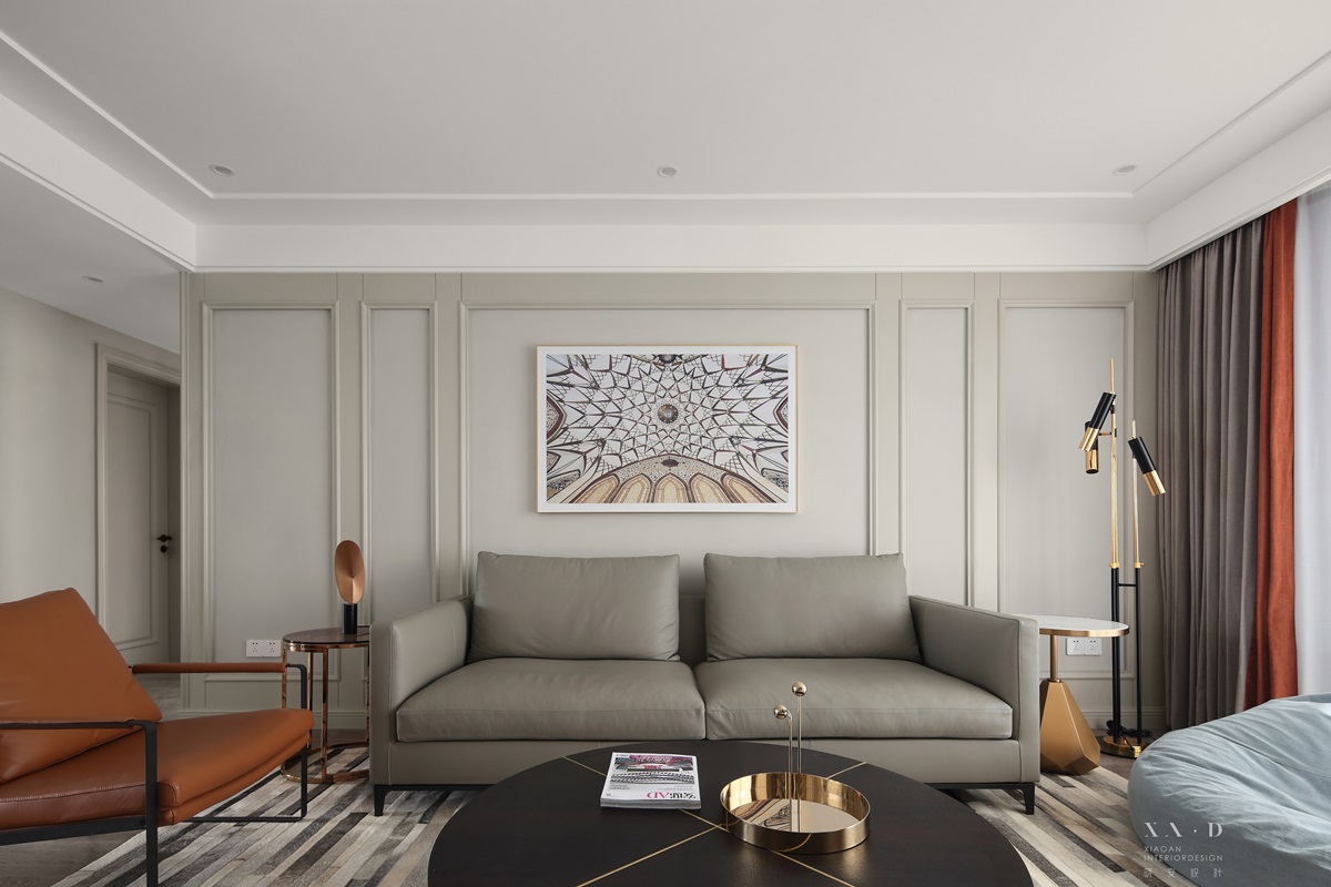 晓安设计 · 虞夏浅梦,融于质感的灰调美式-22