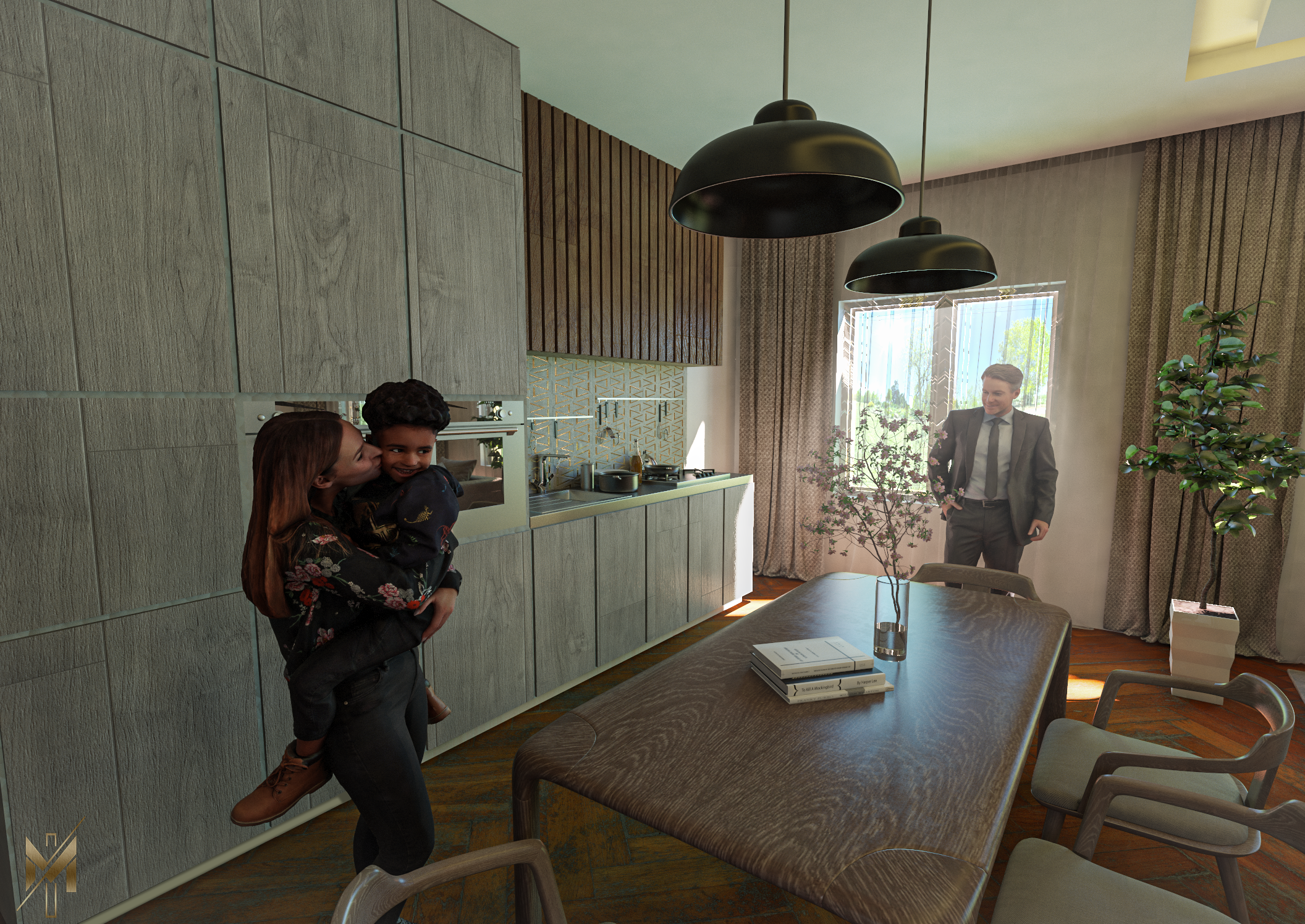 客厅和厨房设计-7