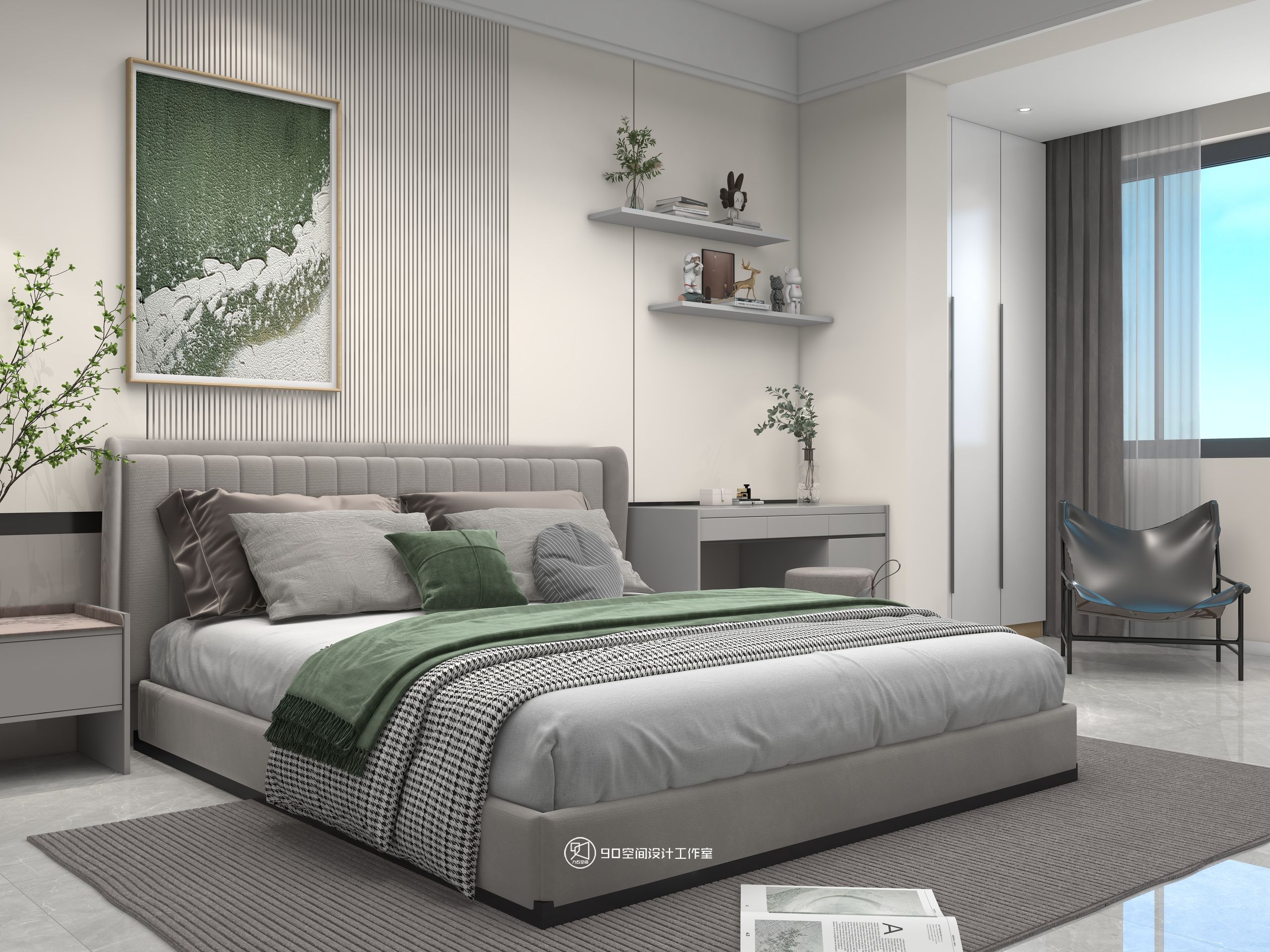 棉花糖奶油风格113 平方 3 室 2 厅 1 卫丨90 空间设计-25