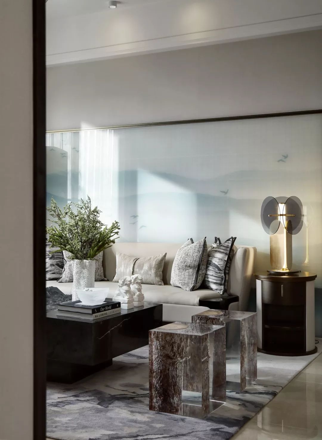 融创东莞黄江晨熙花园现代中式住宅样板房-10