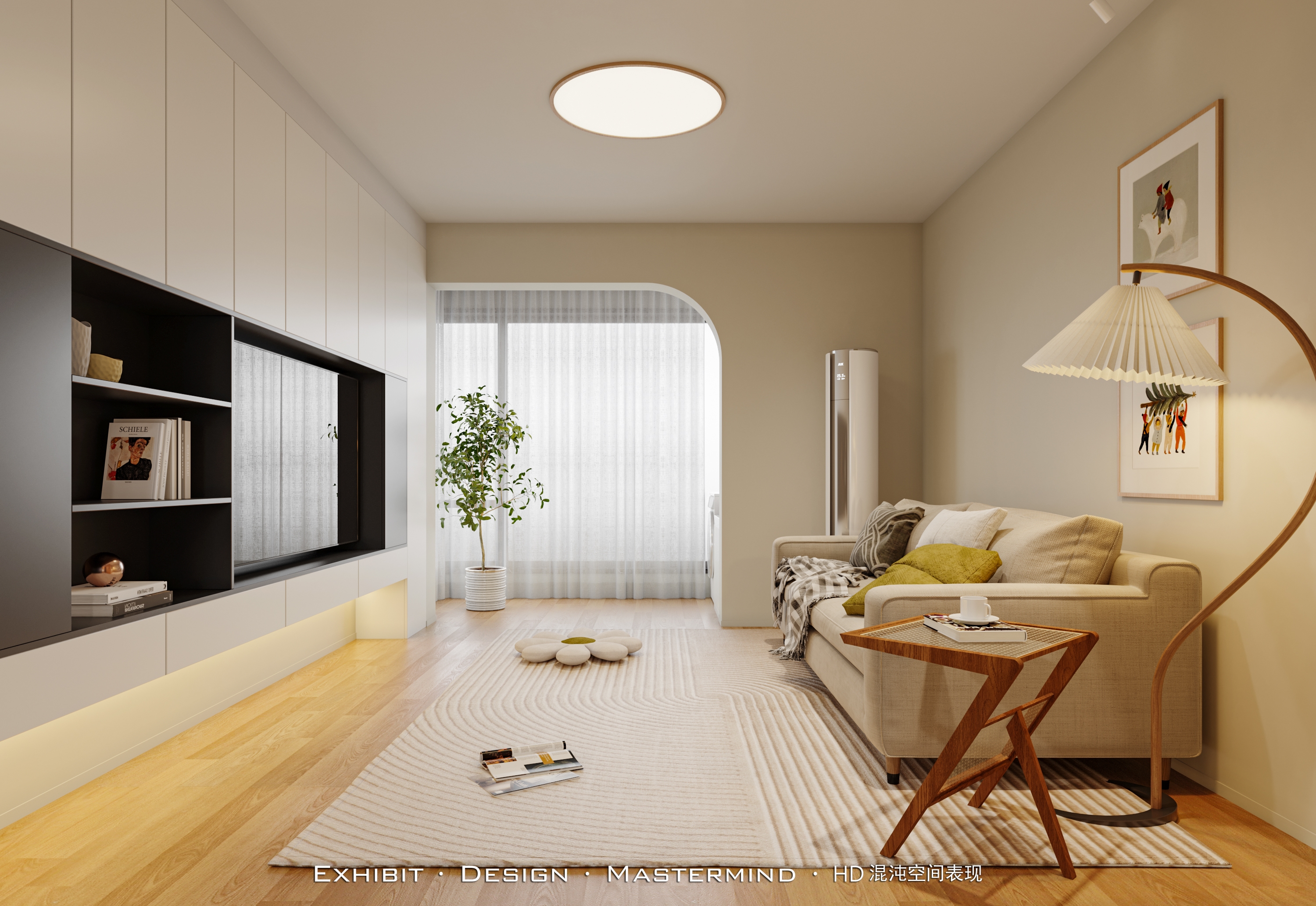 混沌空间表现 X 现代  平层客餐厅效果-2