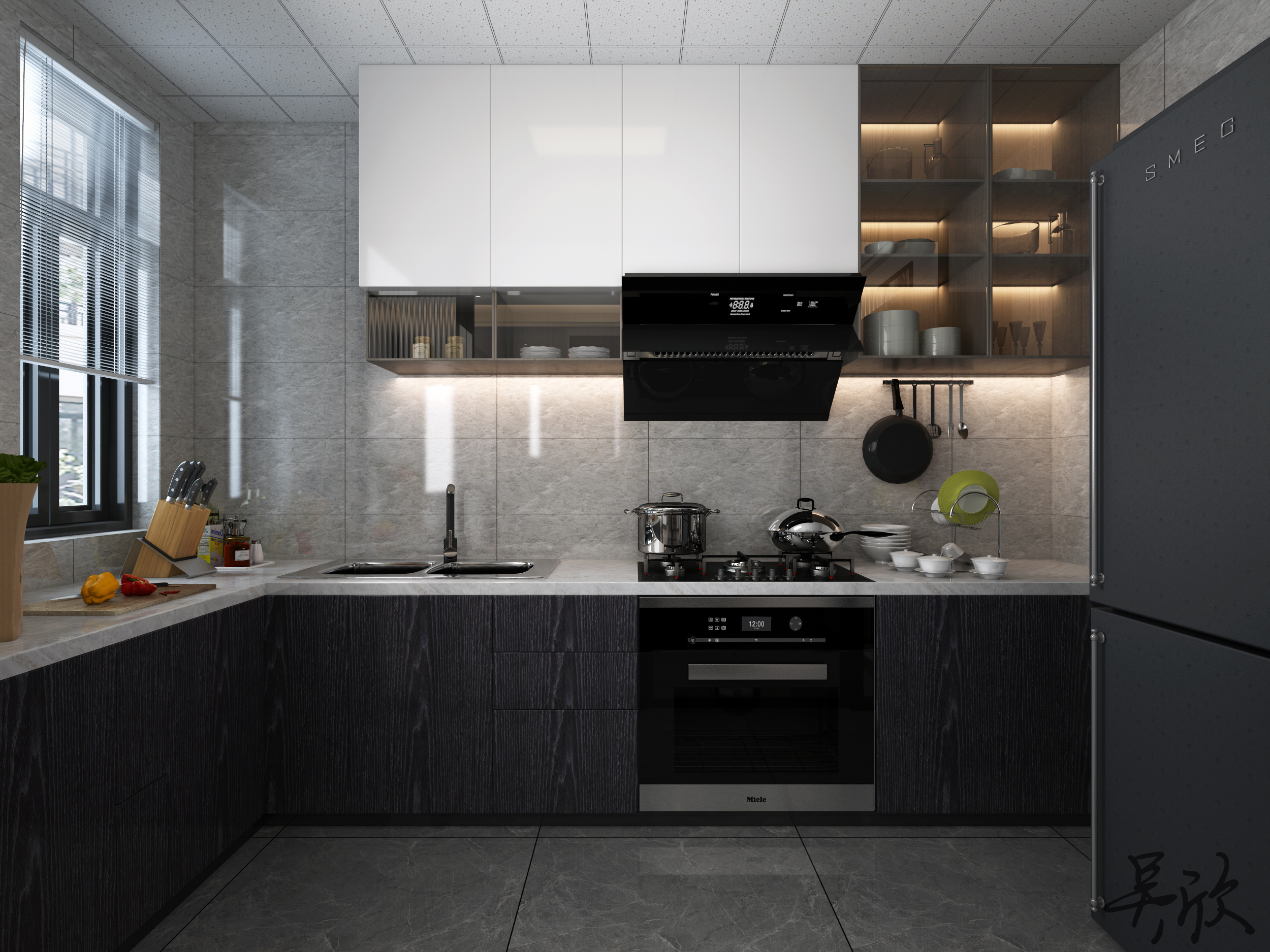 现代黑白灰家居设计-9