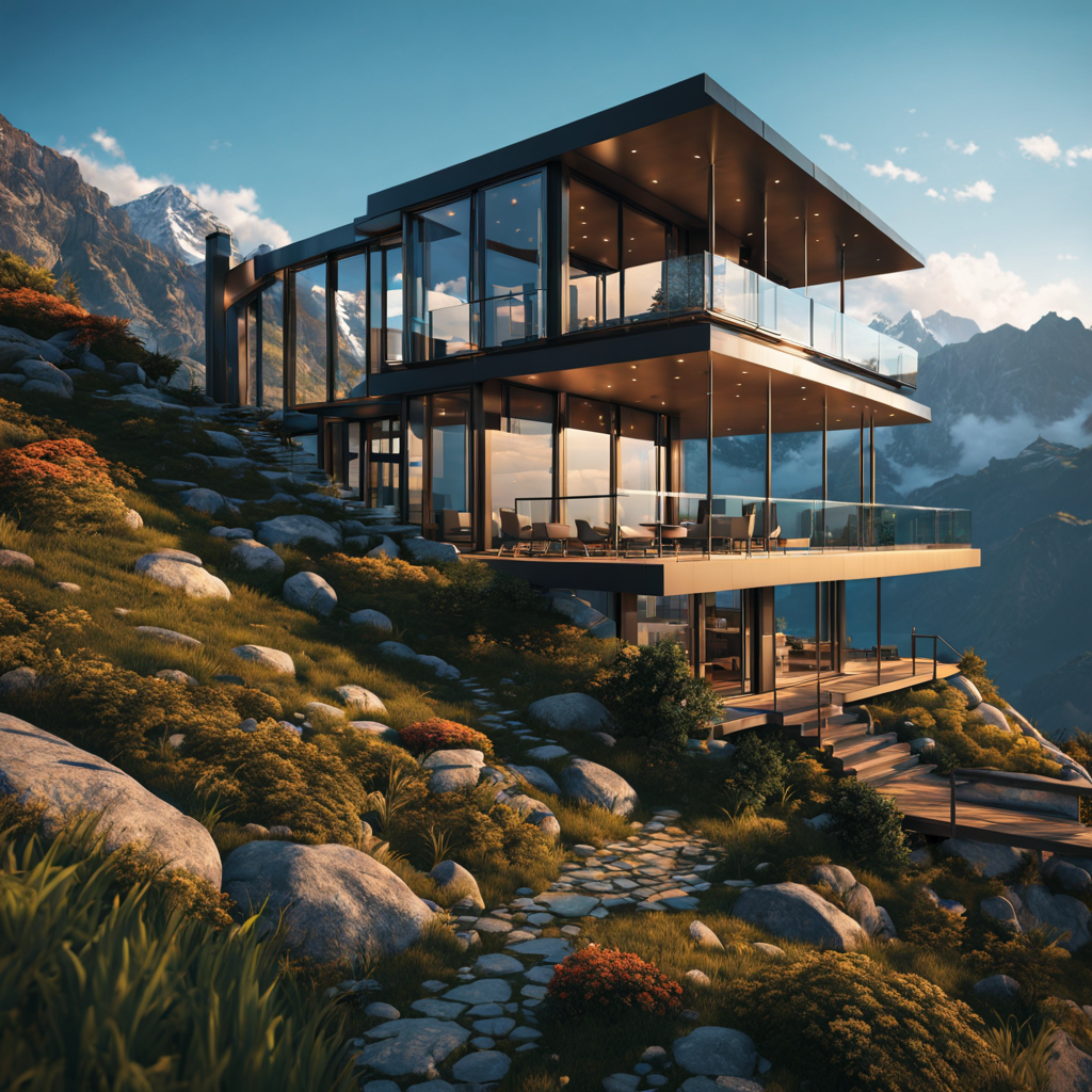 玻璃和钢结构房屋-20