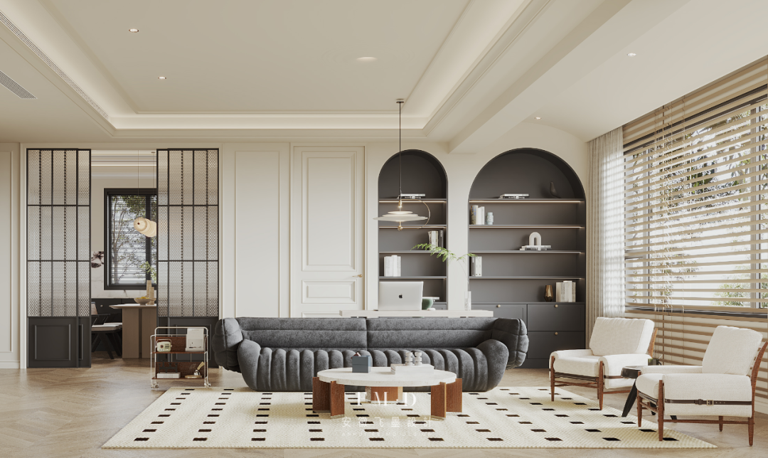 奶油系大平层,温馨家居设计典范丨中国合肥丨飞墨设计组-18