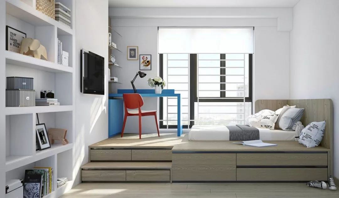 小卧室逆袭!多功能设计让空间翻倍-134