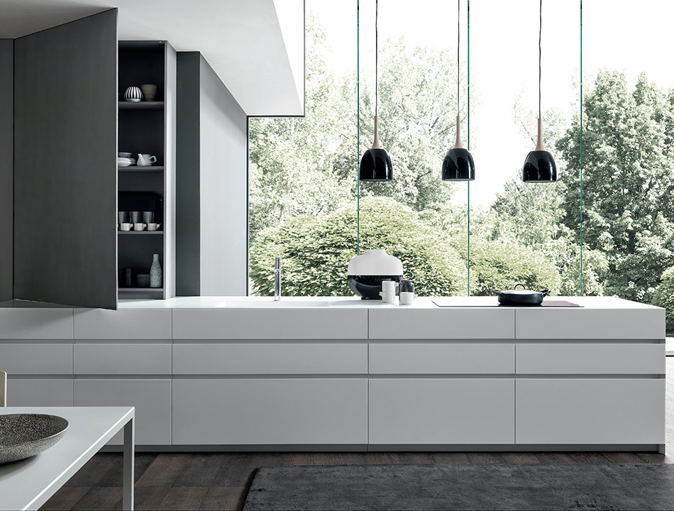 FLY-  kitchen with island, minimal design | Modulnova Cucine-9