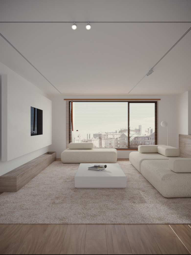 200㎡ 现代简约奶油风大平层-2