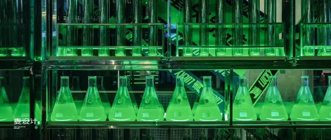 重庆 256㎡科技感火锅店“青一色·LUCKY” | 荧光绿赛博朋克风-21