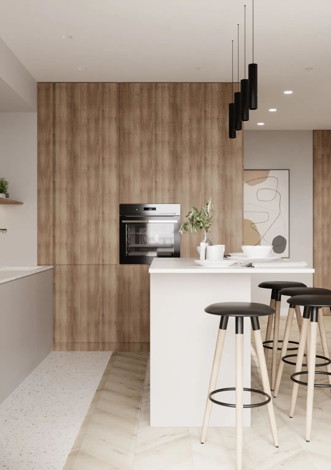 72㎡极简公寓，现代优雅与实用并重-7