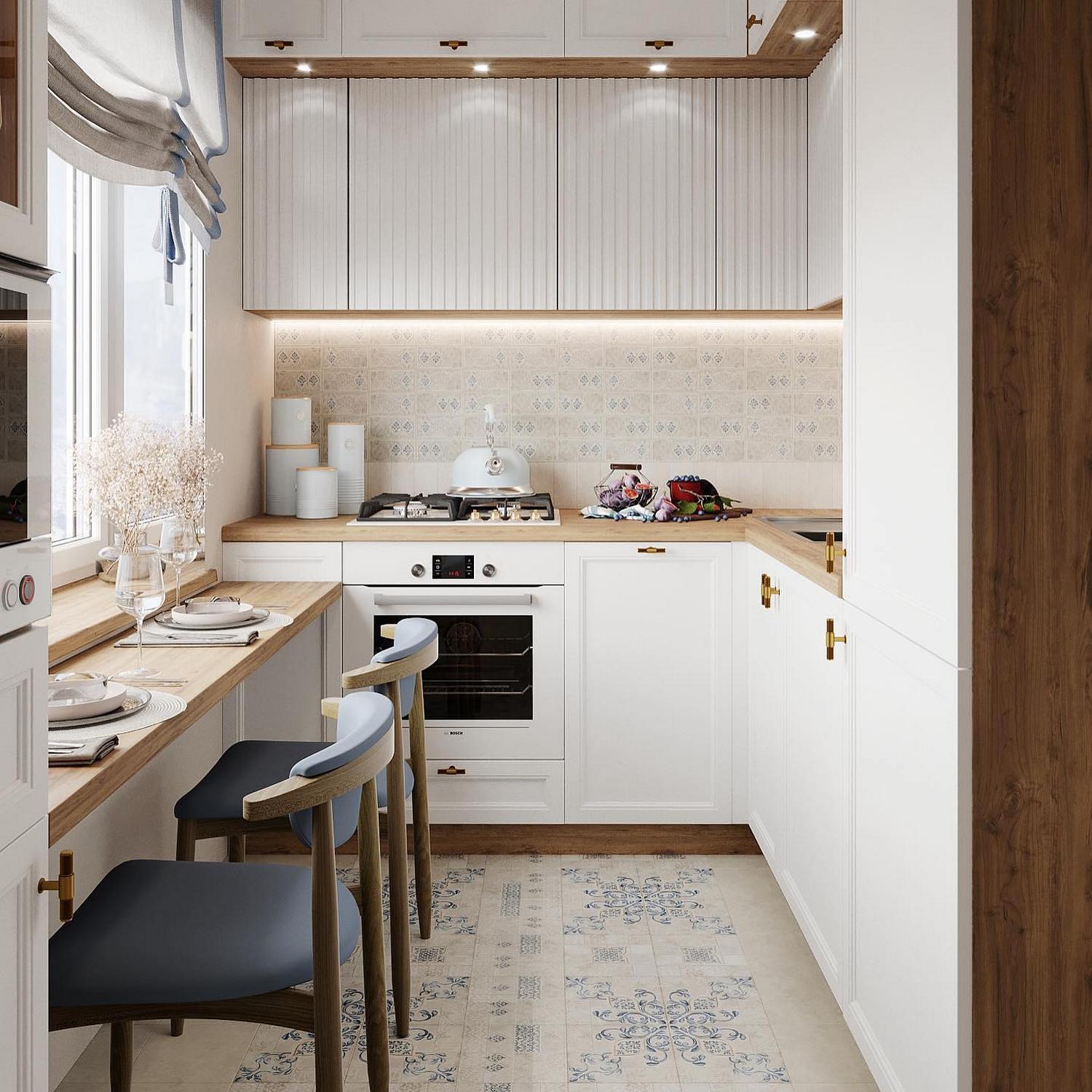 6m²小厨房设计方案（含窗边就餐吧台）-16