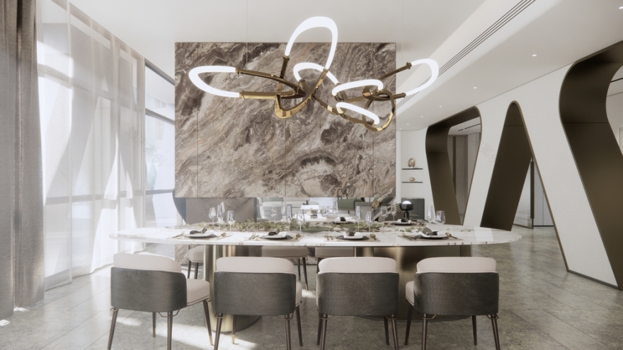 波浪形态的商业展示空间·The Wave Habitat丨QUAD Studio-9