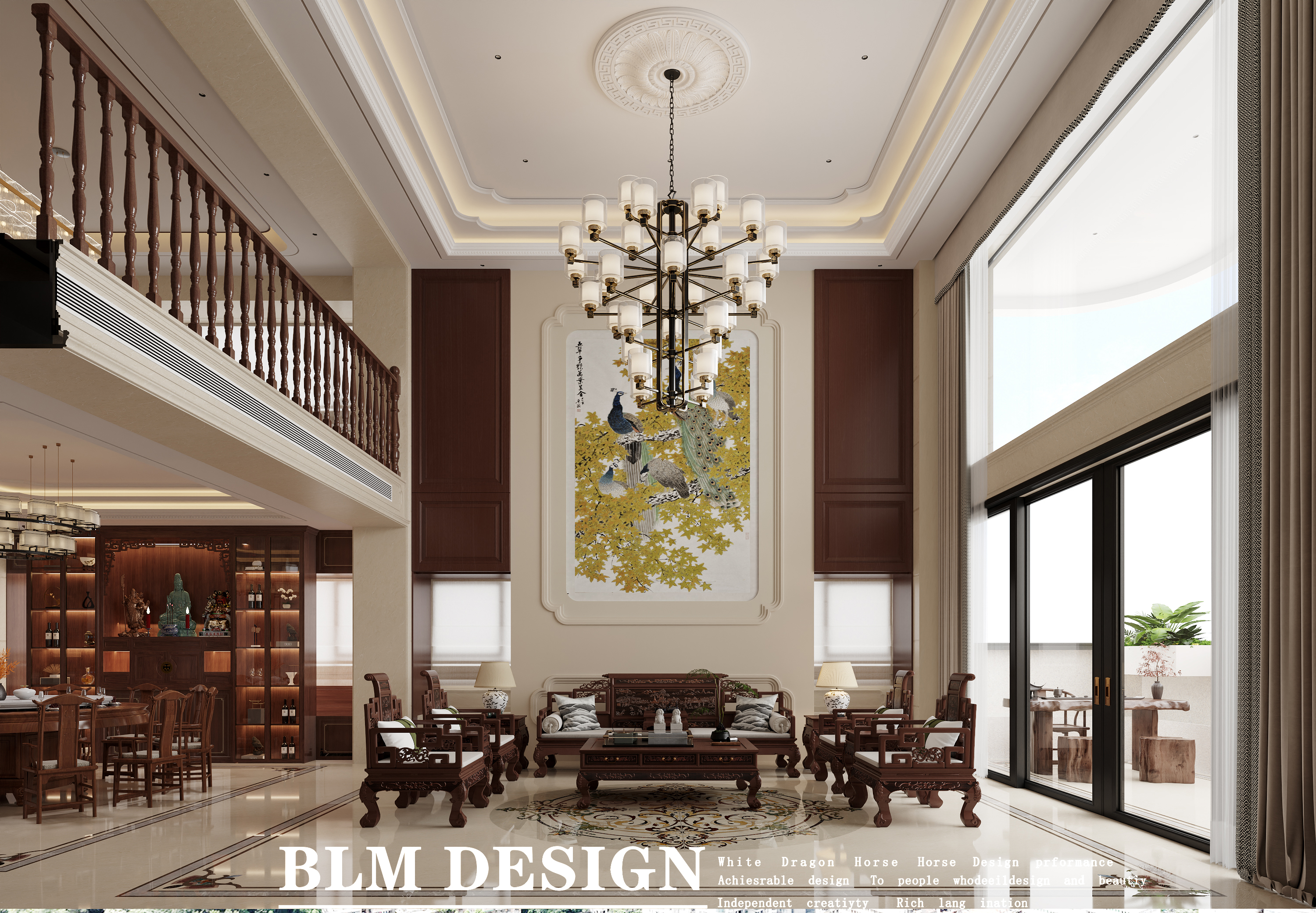 新中式白龙马效果图设计制作-6