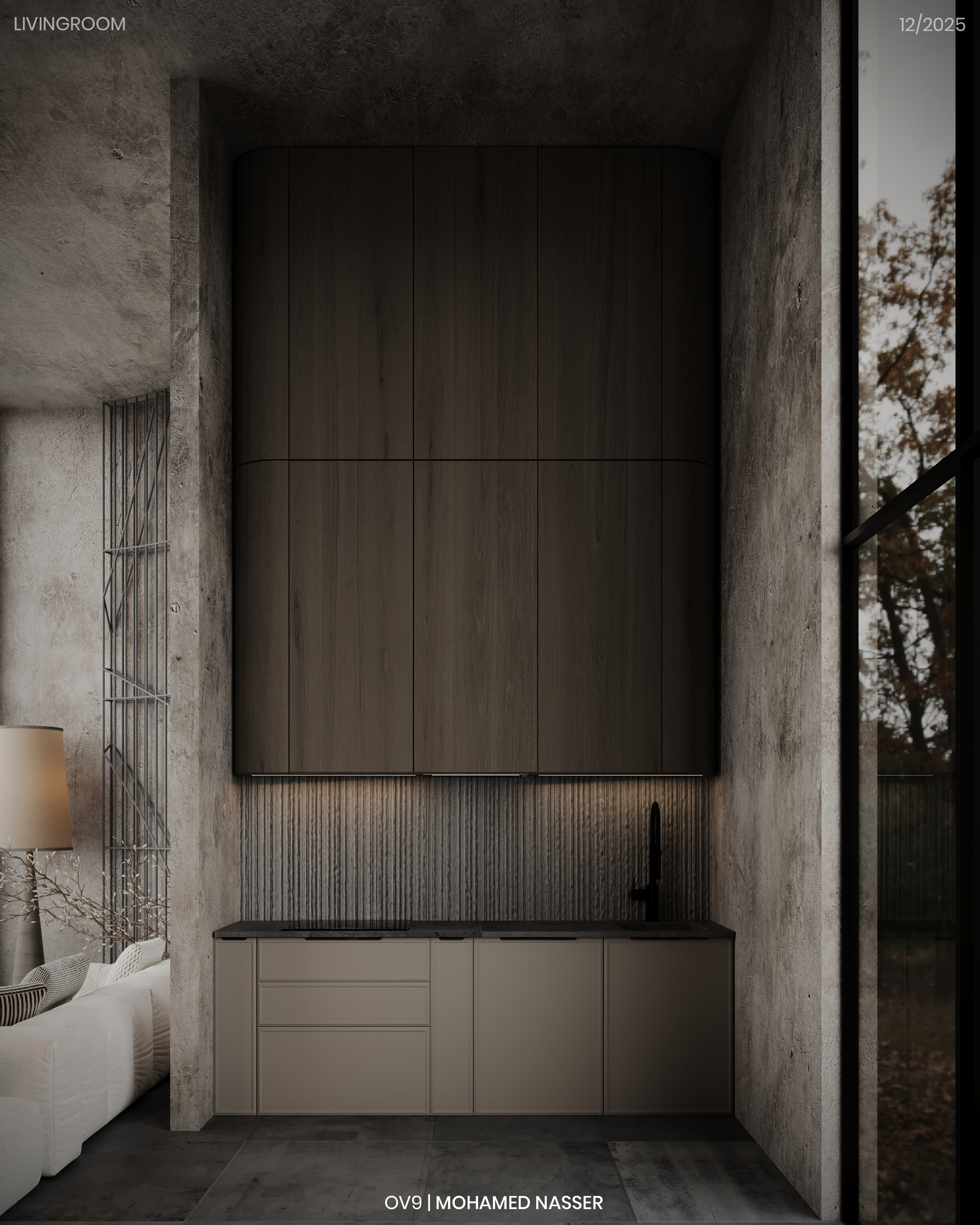 起居与开放式厨房-8