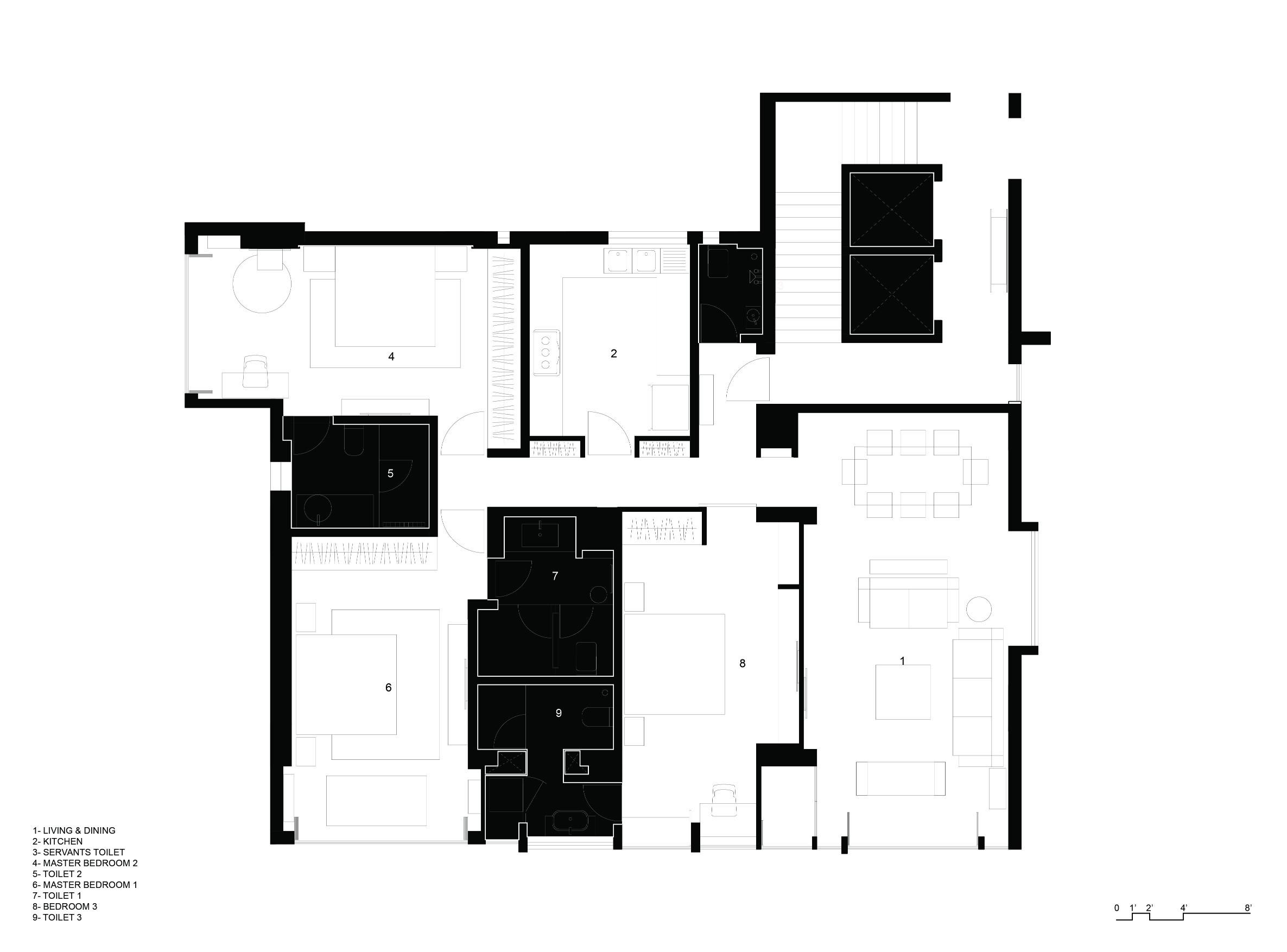 简约白调公寓，融入印度特色元素-14