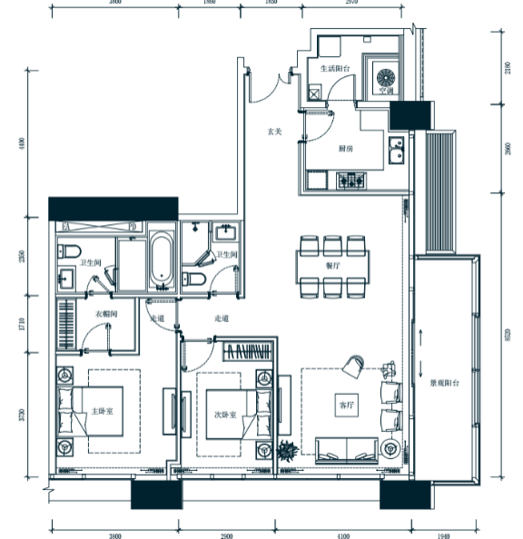 重庆来福士扬子 2 号,轻奢风格住宅设计-75