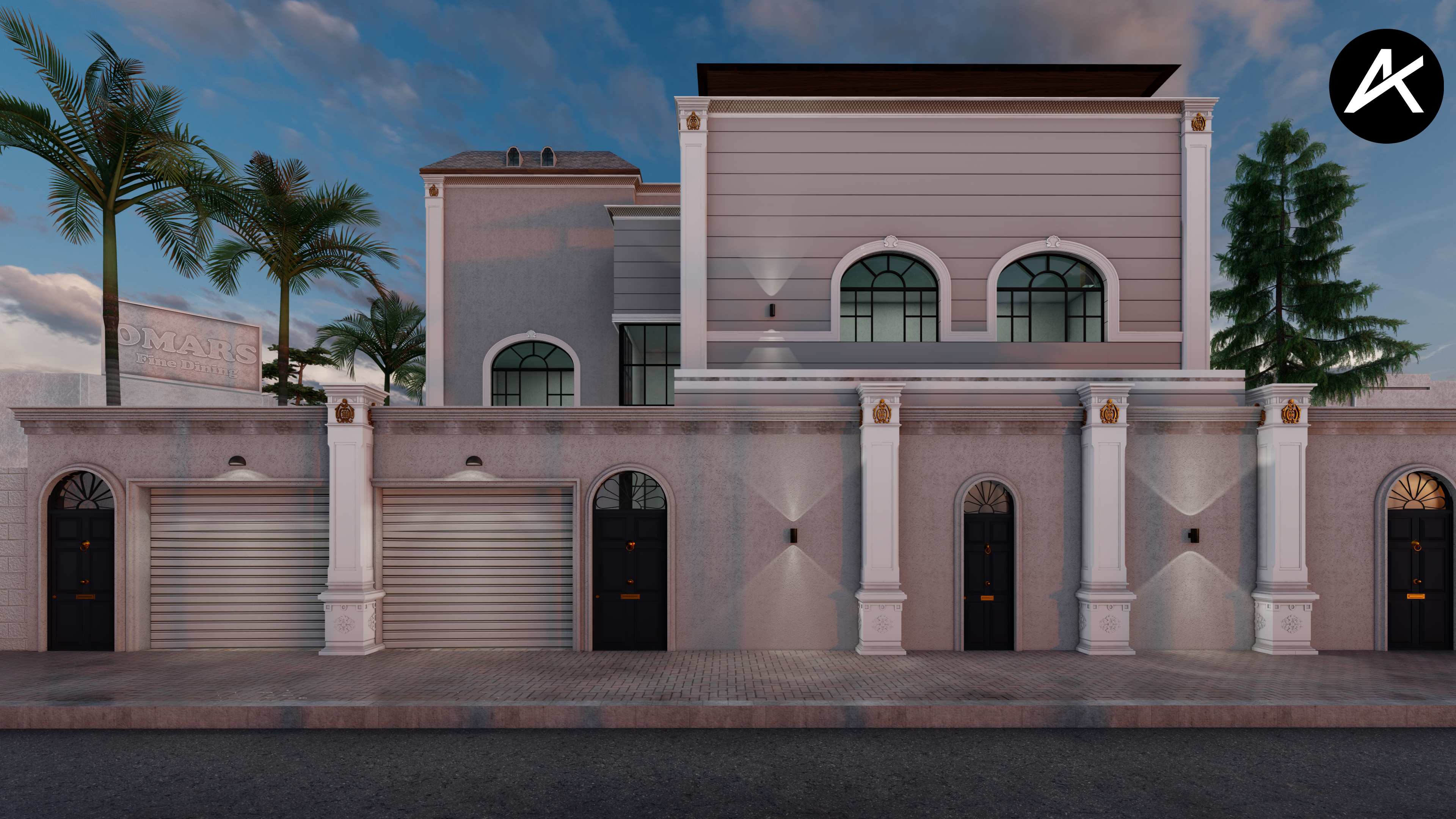 classic villa Frontage design-0