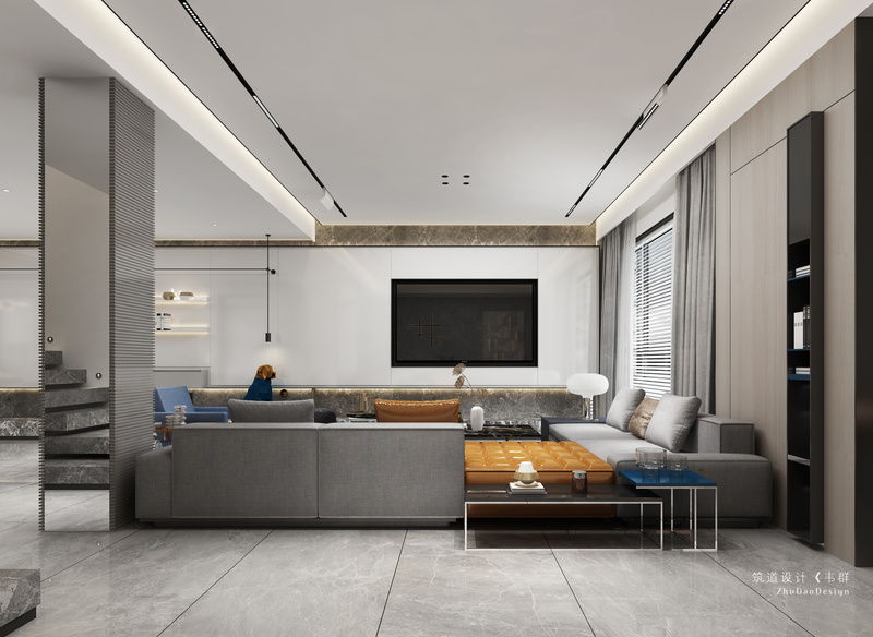 现代风格打造 388㎡理想人居丨筑道设计-10