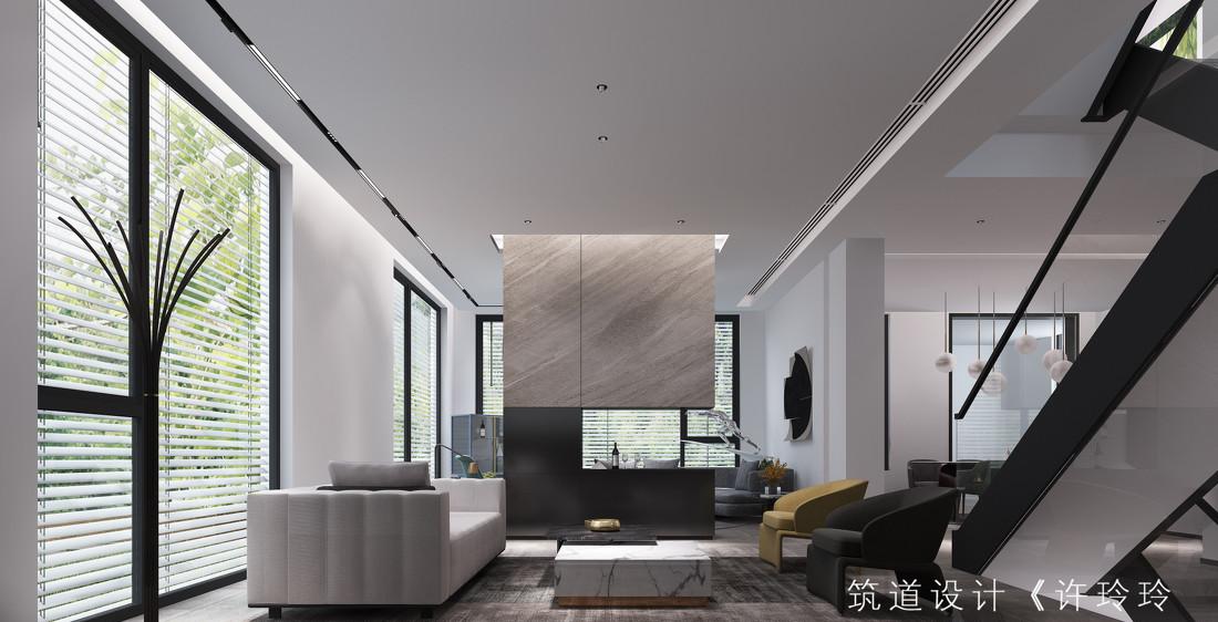 极简黑白灰,演绎现代艺术空间-0