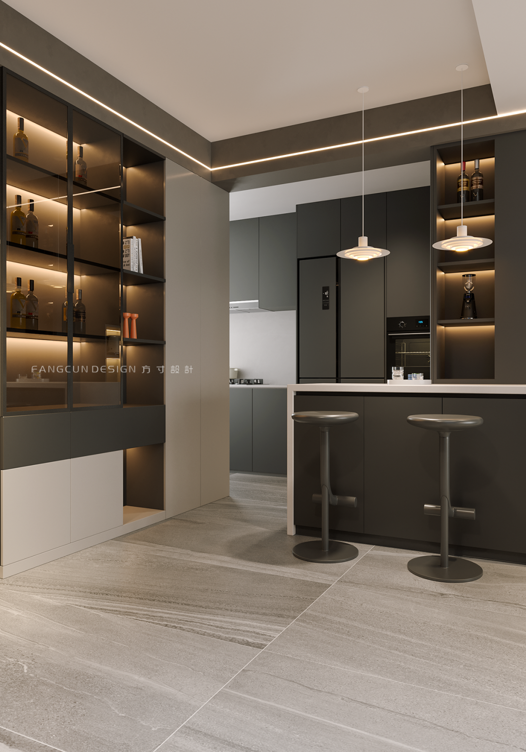 200㎡+复式高级黑灰系,家最宁静的样子丨中国桂林丨方寸设计事务所-58