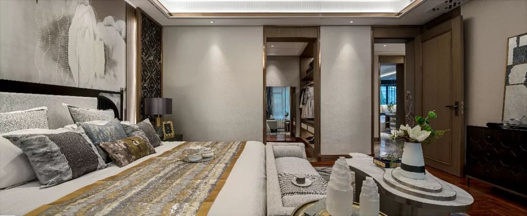 常德和瑞别墅下叠户型软装设计 | 现代风尚与东方禅意的融合-27