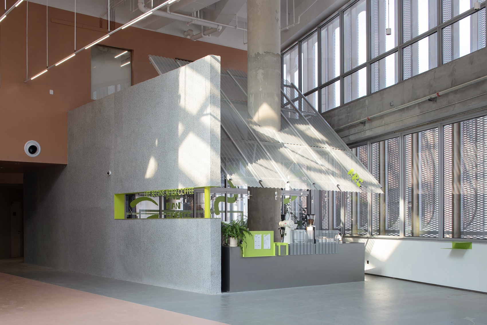 拾集建筑办公室及盎然咖啡丨中国上海丨上海拾集建筑设计有限公司-3