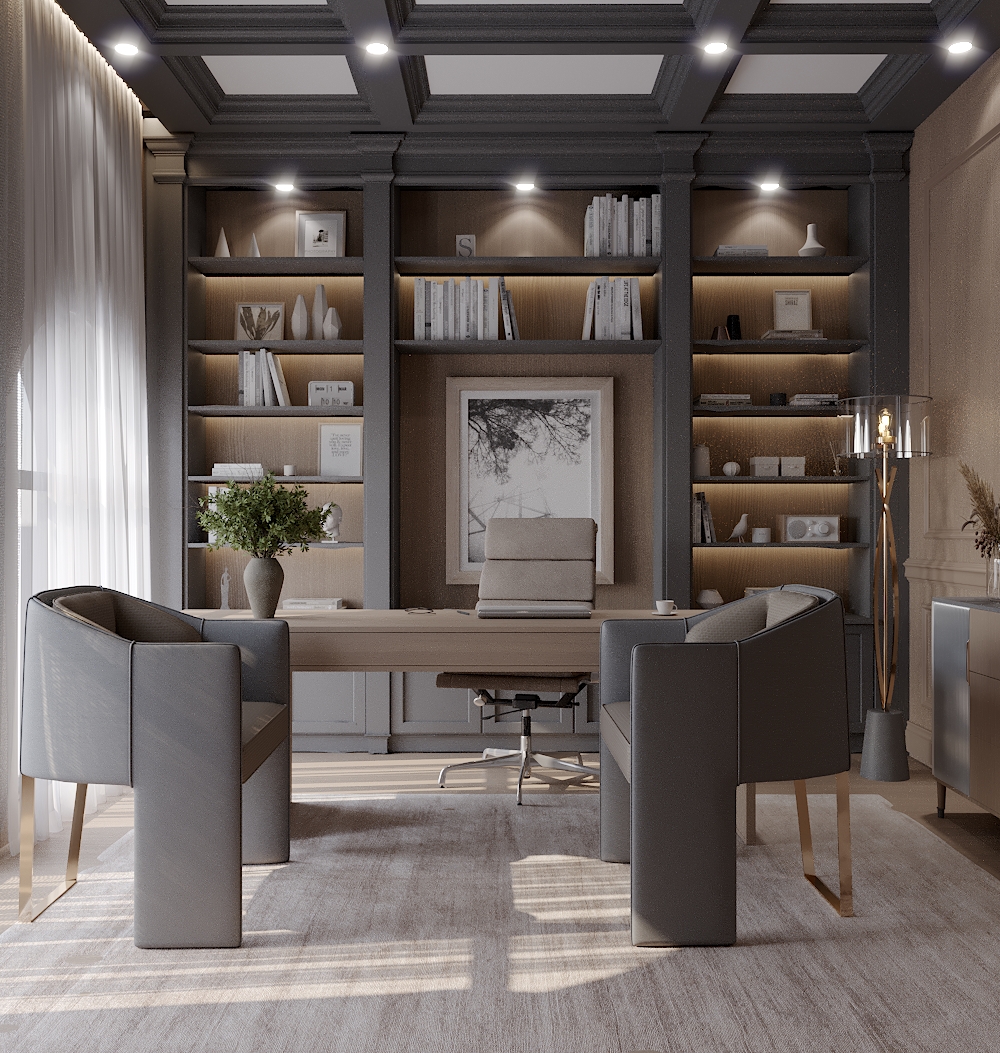 办公室新古典室内设计-0