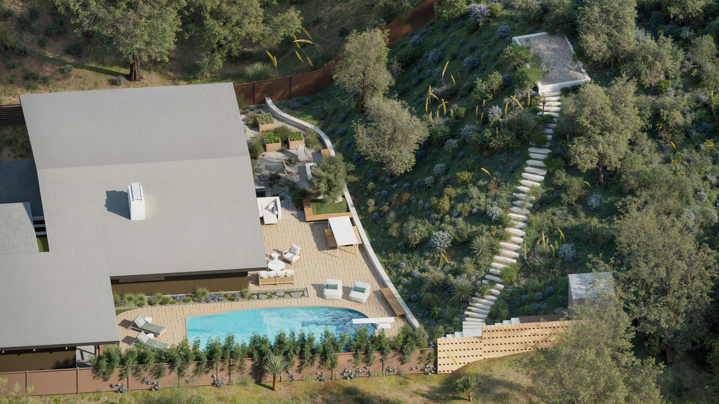 Modern Landscape Visualization | Private Garden Retreat-6