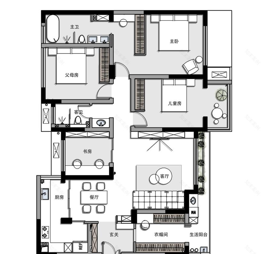 天府大道上的静谧归宿——现代简约之家-7
