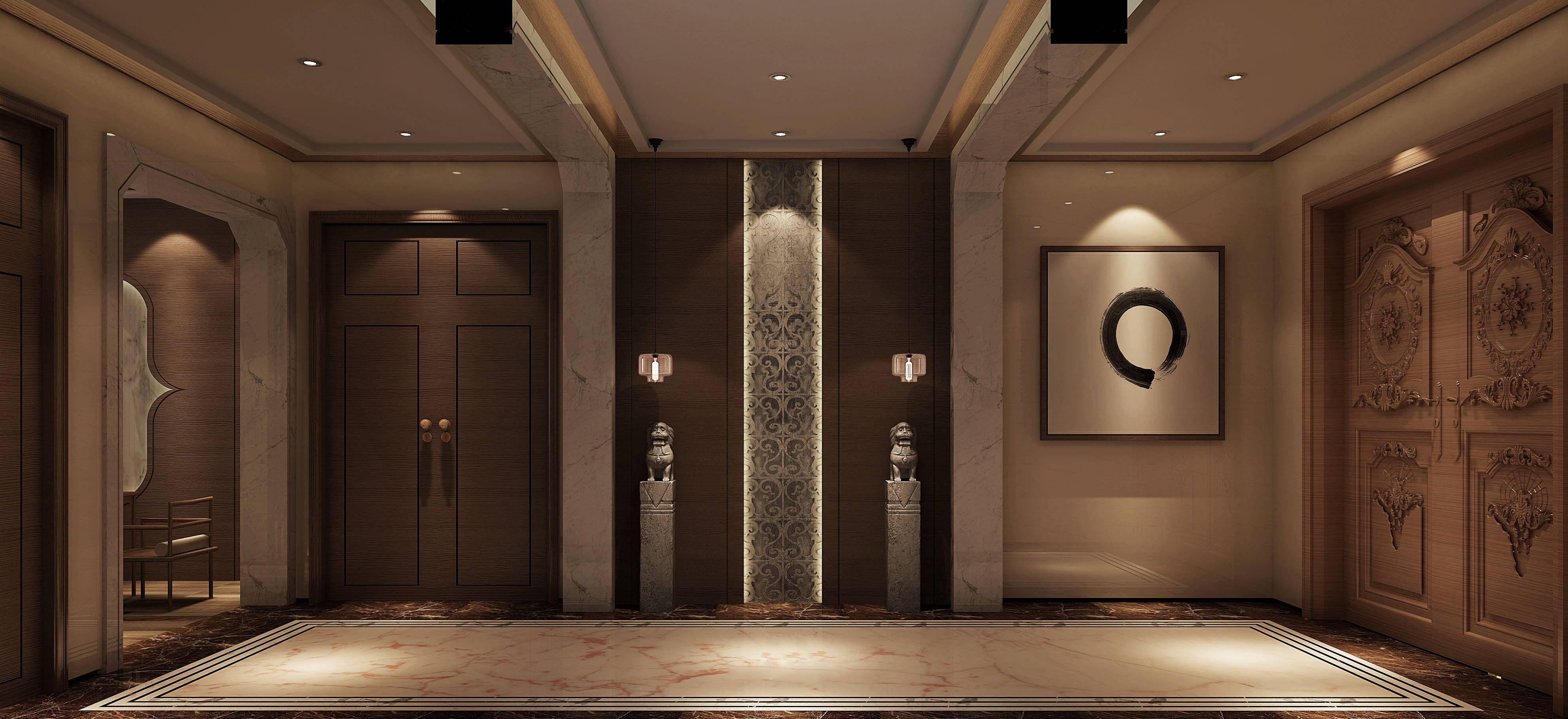 新中式 中式古典 奢华家装别墅样板房-18-19