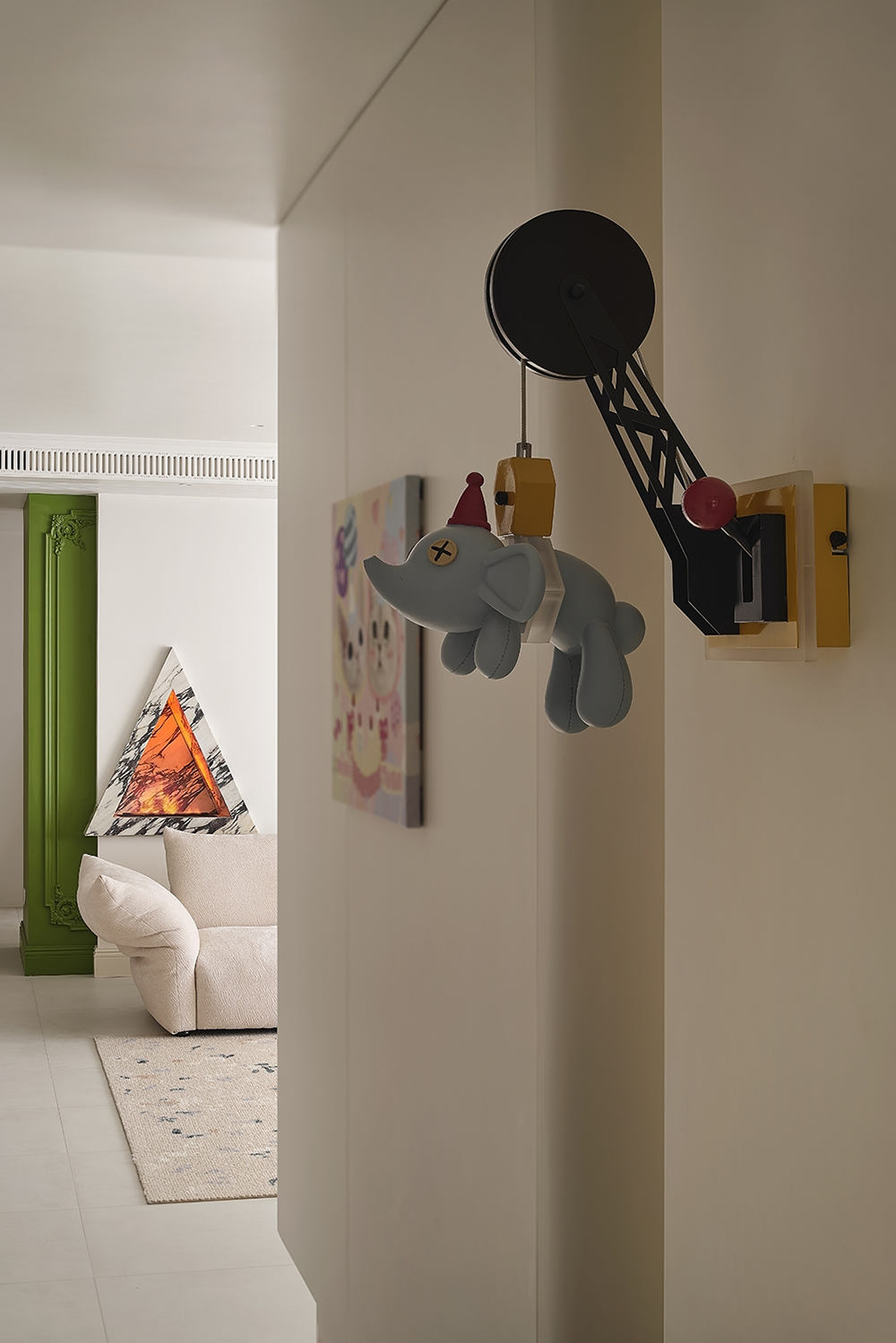 极简奶油风,多巴胺配色,治愈系的家丨無一內建筑设计,成都宏福樘设计-10