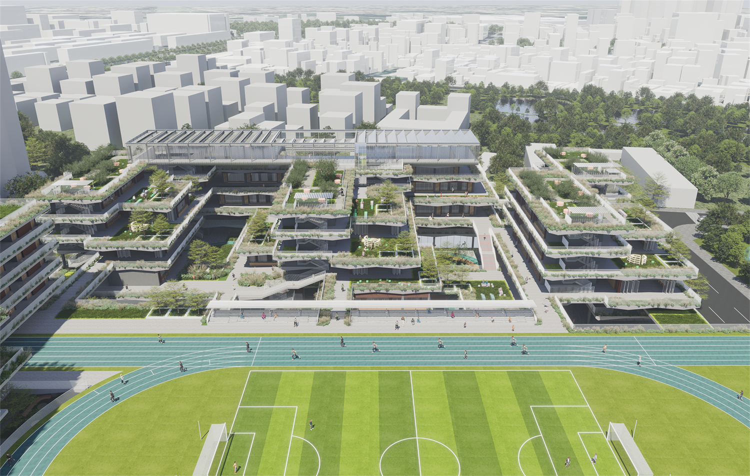 中标方案 | 立体书院：燕罗街道燕川九年一贯制学校新建工程 / 深大建筑设计院-拾陌工作室-1