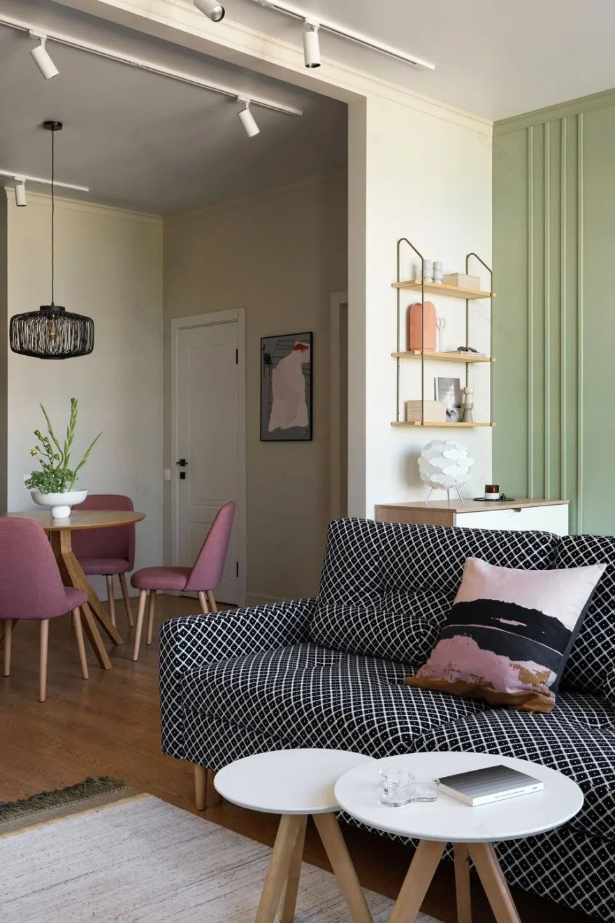 60㎡斯堪的纳维亚公寓设计丨Anastasia Zarkua-26