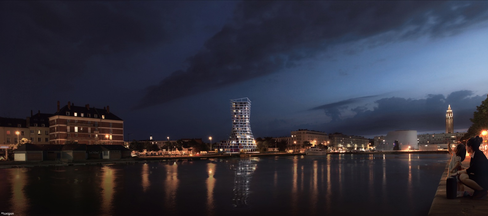 Hamonic + Masson - Associés Unveil Twisting Residential Tower to Be Built in Le Havre, France-1
