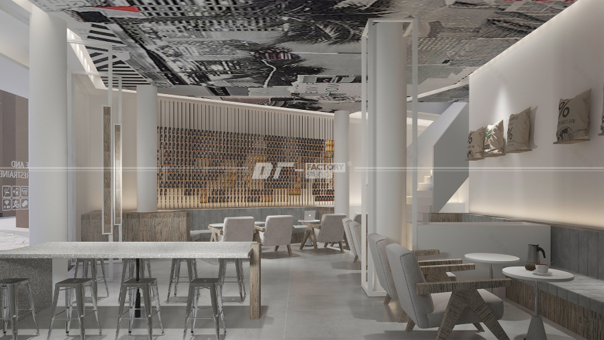 大理理想邦对角线咖啡馆丨中国大理丨鱼骨设计-12