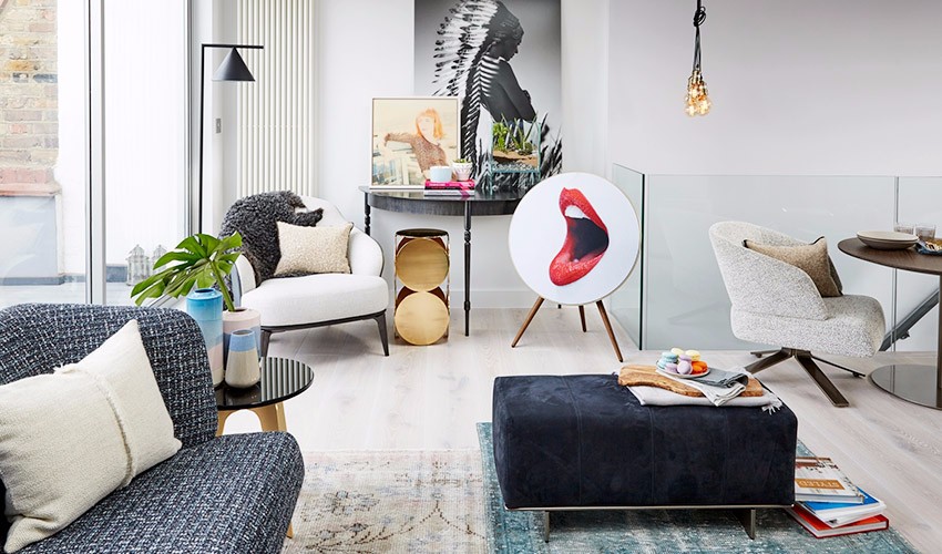 伦敦新婚夫妻的轻奢粉色新居-3