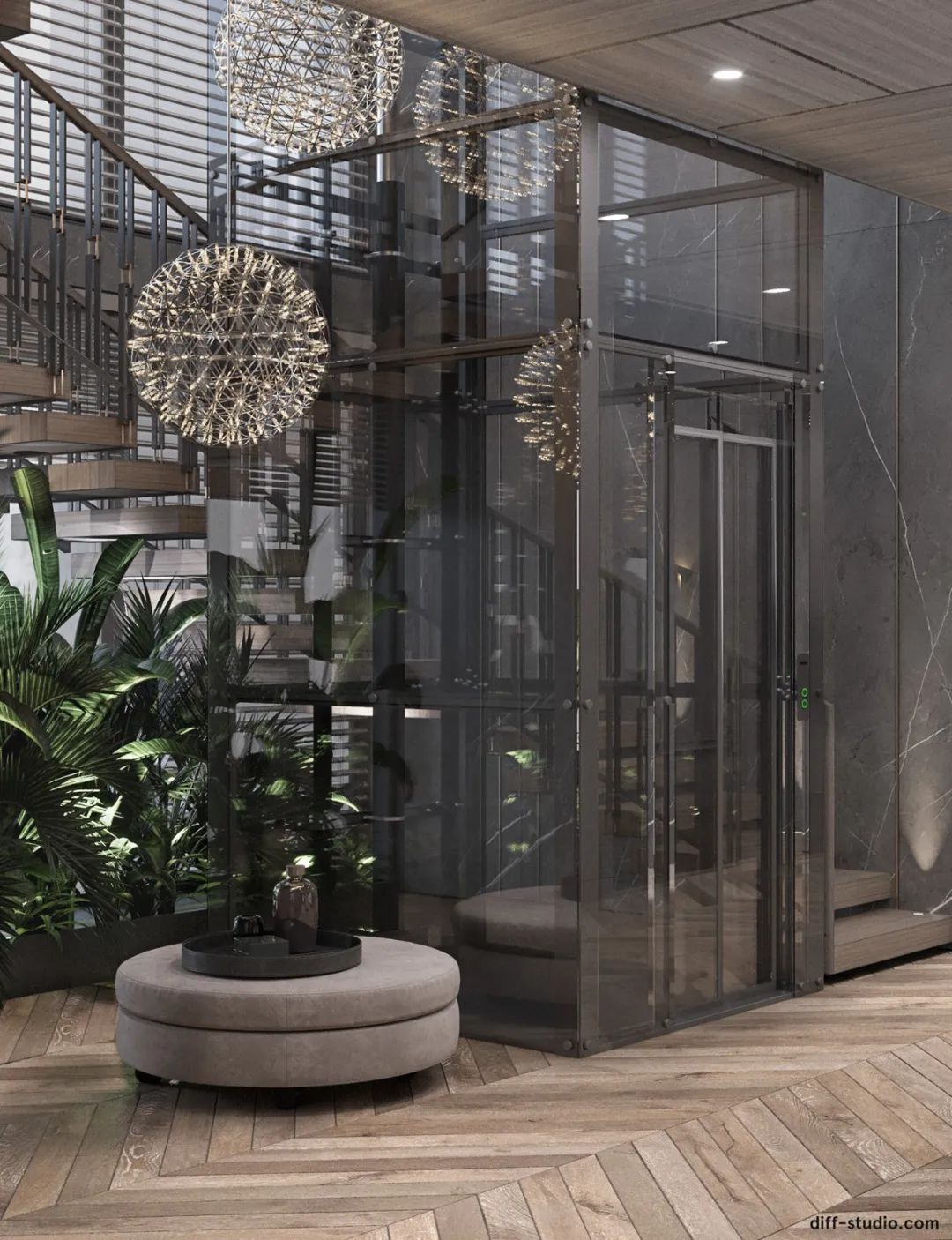 乌克兰基辅 1600㎡新古典奢华大宅丨Diff.Studio-28