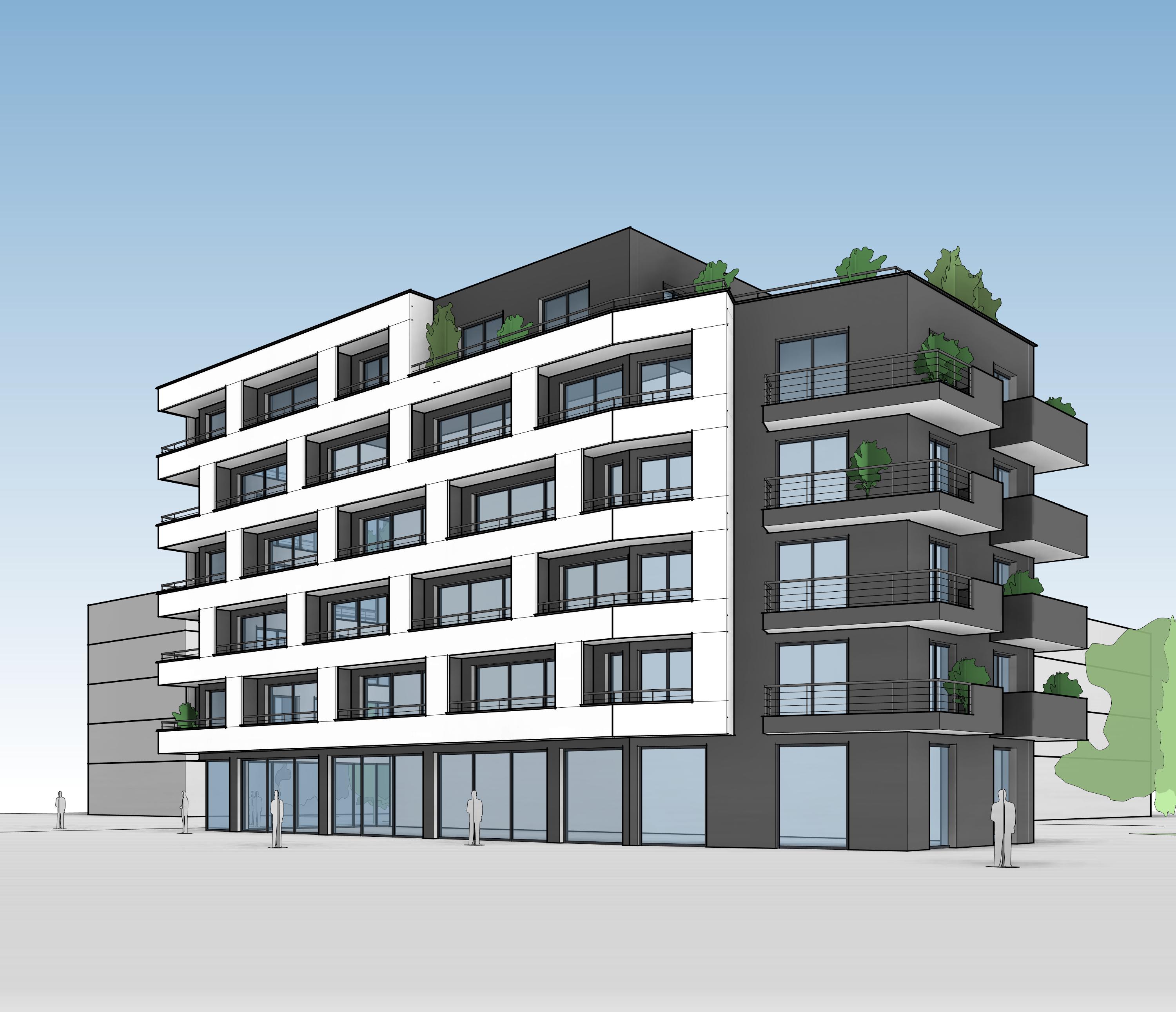 Blok mieszkalny z usługami na parterze Biała Podlaska-3