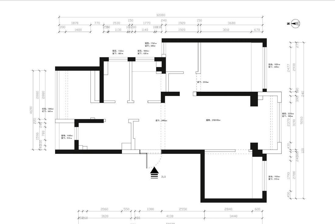 平层原始精装房改造丨中国芜湖丨芜湖鸿鹄设计-3