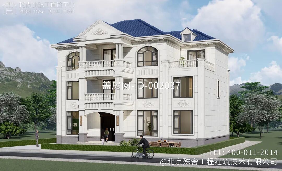 【设计师案例】土建参考造价76万，面宽17m×进深11m湖南邵阳三层欧式别墅-35