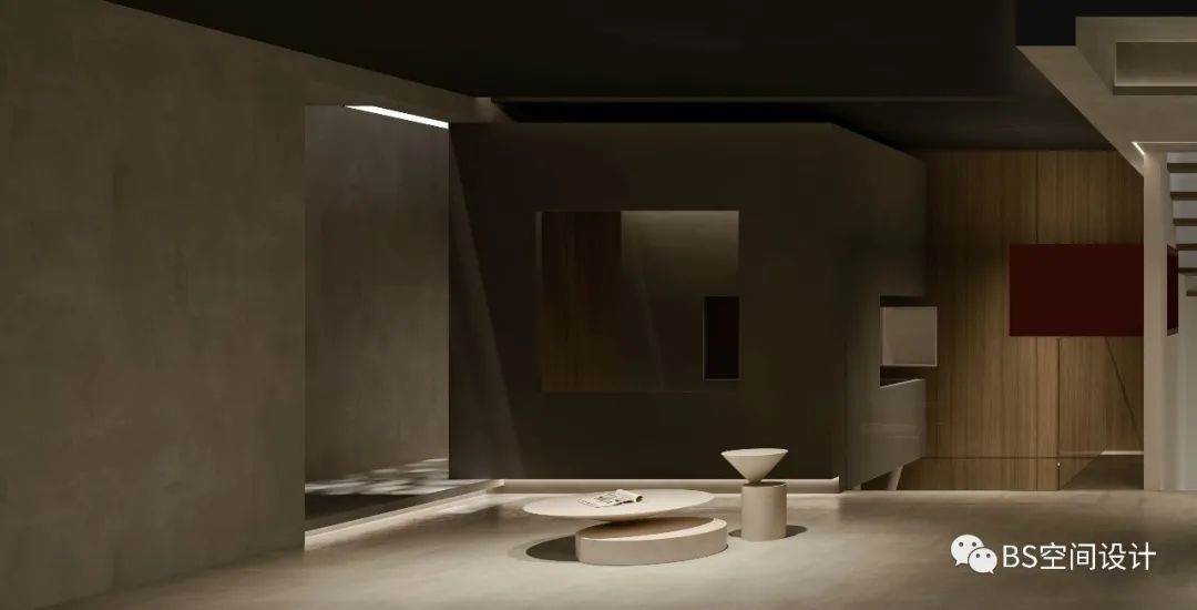 上海樾山半岛别墅 | 黑白灰与木元素的地下空间重构-22