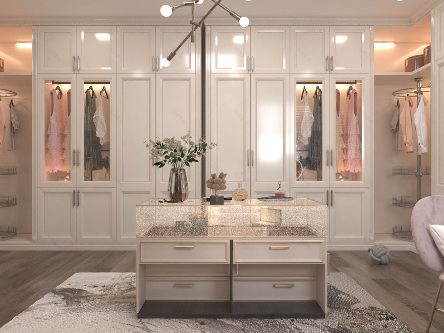 豪华更衣室设计丨Nada Abdalla-7