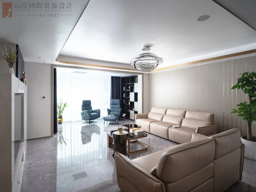 现代轻奢风格纯水岸别墅设计丨中国武汉丨高度国际装饰设计集团武汉公司-36