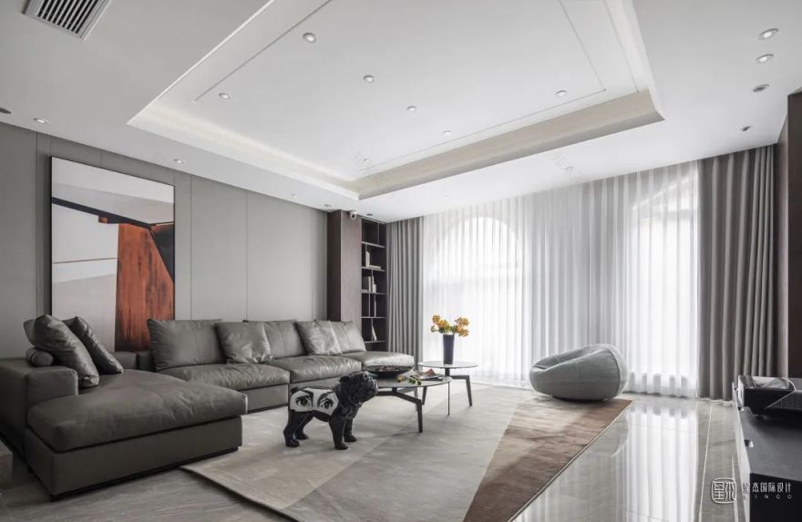 品质生活,现代暖灰调别墅空间-23