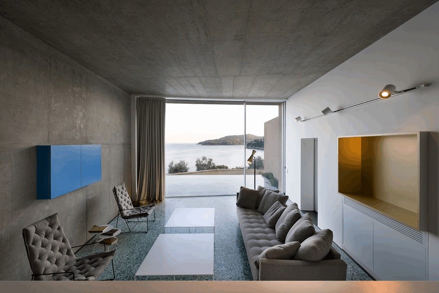 This Greek Vacation Home is Conceived as a Series of Parallel Adjoining Rooms-15