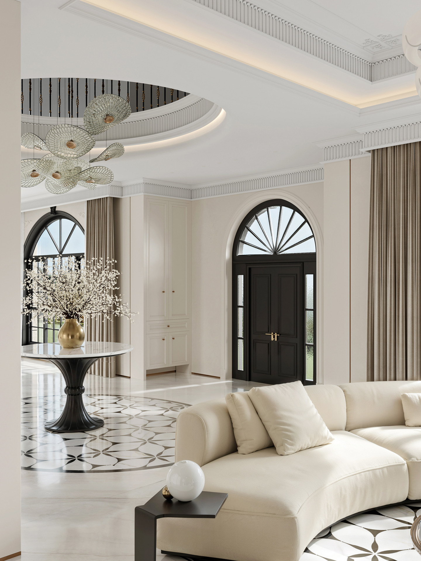 法式别墅 法式客厅 法式装修-8