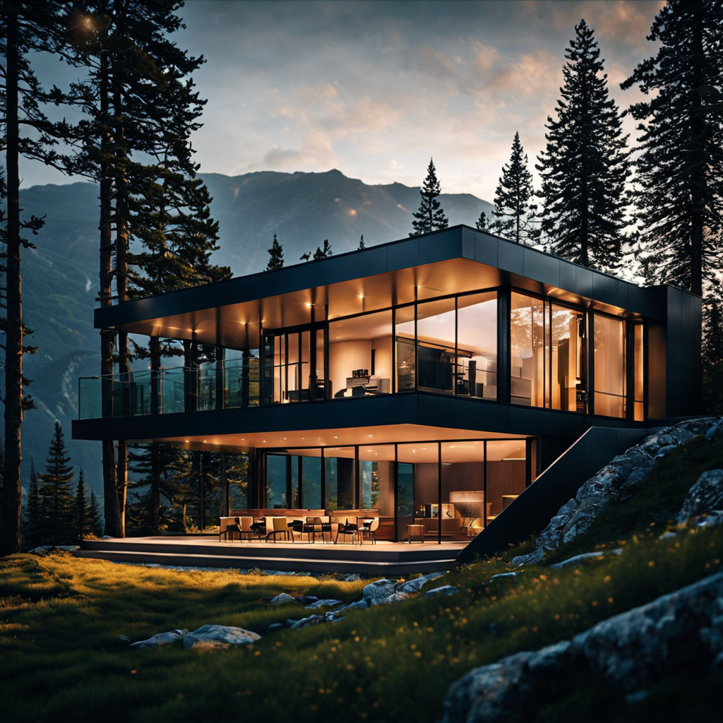 玻璃和钢结构房屋-17